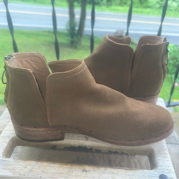 Beek Falcon Classic Leather Suede Ankle Bootie Back Zipper In Chestnut Size 8.5M - Picture 8 of 13